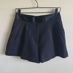 3.1 PHILLIP LIM Navy Blue Wool High Rise Pleated Tuxedo Shorts Womens 0 XS